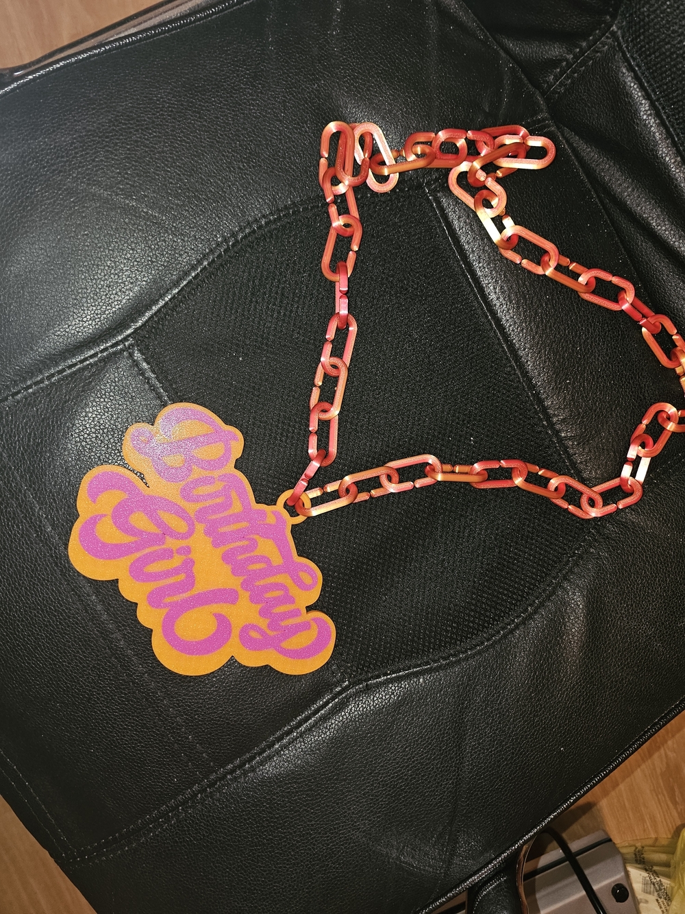 Birthday Girl Statement Necklace in Pink and Orange